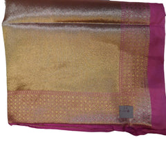 Pink Traditional Designer Bridal Hand Weaven Pure Benarasi Zari Work Saree Sari With Blouse