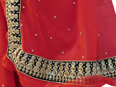 Red Designer Saree