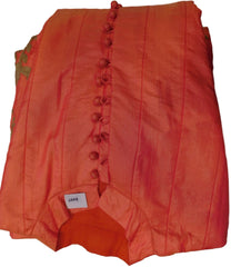 Peach Designer Bridal Partywear Raw Silk Gown Kurti