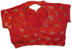 Red Designer Silk Hand Embroidery Self Weaved Zari Work Ready To Wear Blouse