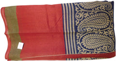 Multicolor Designer Raw Silk Printed Saree Sari