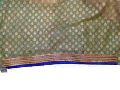 Merron & Cream Designer Velvet & Brasso Hand Embroidery Stone Border Sari Saree