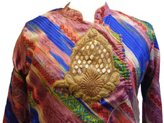 Multicolor Designer Raw Silk Kurti