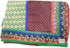 Wine Designer Georgette Hand Embroidery Work Saree Sari