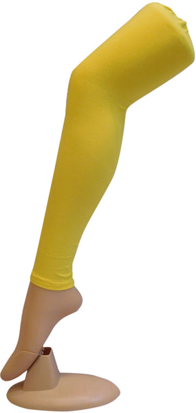 Yellow Solid Leggings