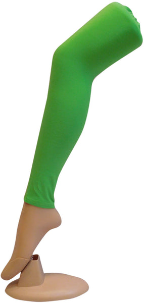 Green Solid Leggings