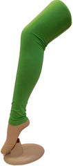 Green Solid Leggings