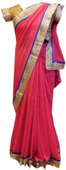 Pink Designer Saree With Stylish Blouse