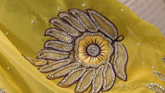 Yellow & Purple Lahenga Style Saree