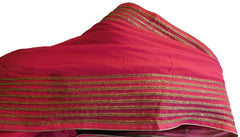 Pink Designer Georgette (Viscos) Hand Embroidery Zari Cutdana Work Saree Sari