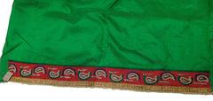 Pink, Green Designer Georgette & Net Hand Embroidery Work Saree Sari