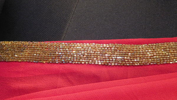 Red & Green Designer Saree