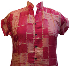 Pink Designer Cotton (Rayon) Printed Kurti Kurta