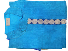 Blue Designer Zari Hand Embroidery Kurti