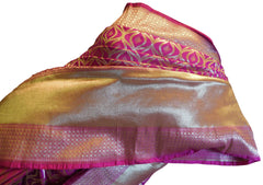 Pink Traditional Designer Bridal Hand Weaven Pure Benarasi Zari Work Saree Sari With Blouse