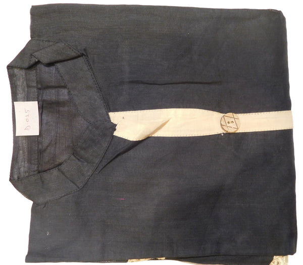 Black Designer Cotton (Chanderi) Kurti