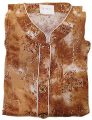 Brown Designer Cotton (Rayon) Printed Kurti Kurta