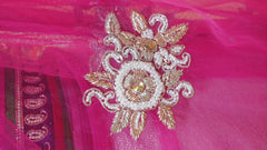 Pink Designer Net Saree