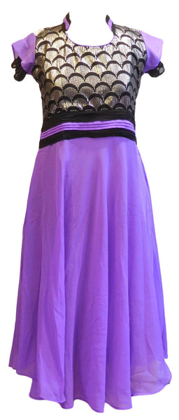 Violet & Black Designer Georgette Kurti