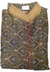 Brown Designer Cotton (Rayon) Printed Kurti Kurta