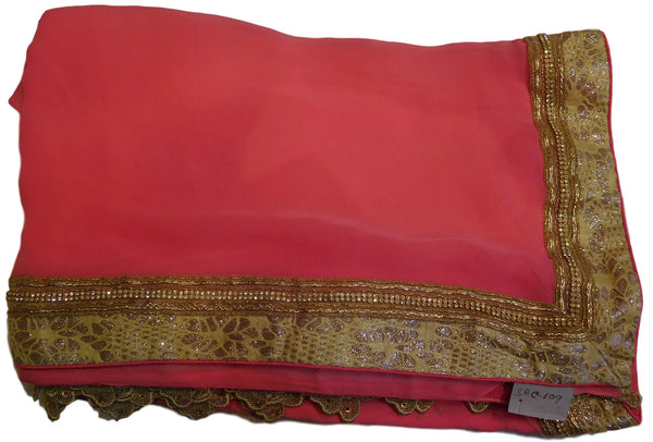Pink Designer Georgette Saree