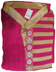 Pink & Cream Designer Cotton (Chanderi) Kurti
