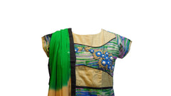 Multi Color Designer Cotton (Chanderi) Kurti With Dupatta