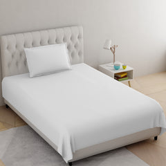 White Pure Cotton Single Bed Bedsheet