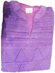 Blue Designer Cotton (Chanderi) Kurti