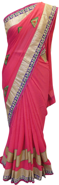 Pink Stylish Saree