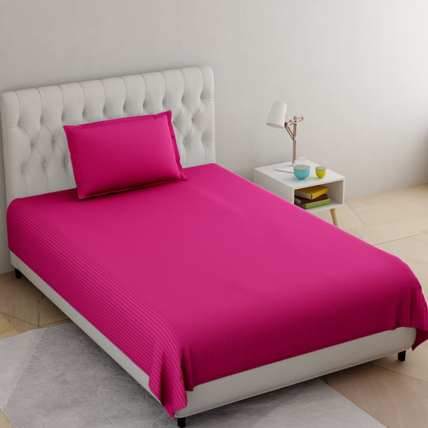 Deep Purple Pure Cotton Single Bed Bedsheet
