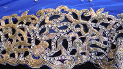 Blue Bridal Designer Bollywood Style Net Saree