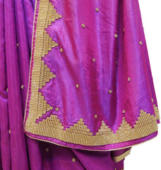 Violet Designer Silk Saree