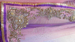 Pink Bridal Designer Bollywood Style Net Saree