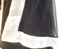 Black Designer Georgette Hand Embroidery Work Saree Sari