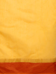 SMSAREE Yellow Designer Wedding Partywear Cotton Art Silk Hand Embroidery Work Bridal Saree Sari With Blouse Piece YNF-28660