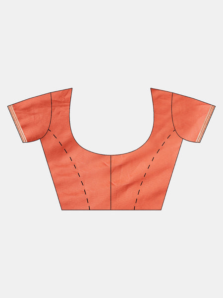 SMSAREE Orange Designer Wedding Partywear Kanjeevaram Art Silk Hand Embroidery Work Bridal Saree Sari With Blouse Piece YNF-29205