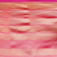 SMSAREE Pink Designer Wedding Partywear Banarasi Art Silk Hand Embroidery Work Bridal Saree Sari With Blouse Piece YNF-29211