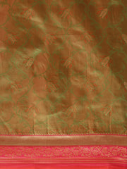 SMSAREE Olive Green Designer Wedding Partywear Kanjeevaram Art Silk Hand Embroidery Work Bridal Saree Sari With Blouse Piece YNF-29269