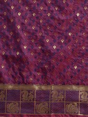 SMSAREE Purple Designer Wedding Partywear Kanjeevaram Art Silk Hand Embroidery Work Bridal Saree Sari With Blouse Piece YNF-29328