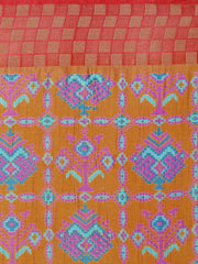 SMSAREE Multi Designer Wedding Partywear Ikkat Art Silk Hand Embroidery Work Bridal Saree Sari With Blouse Piece YNF-29358