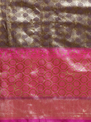 SMSAREE Violet Designer Wedding Partywear Banarasi Art Silk Hand Embroidery Work Bridal Saree Sari With Blouse Piece YNF-29431