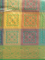 SMSAREE Multi Designer Wedding Partywear Banarasi Art Silk Hand Embroidery Work Bridal Saree Sari With Blouse Piece YNF-29460