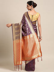 SMSAREE Blue Designer Wedding Partywear Kanjeevaram Art Silk Hand Embroidery Work Bridal Saree Sari With Blouse Piece YNF-29543