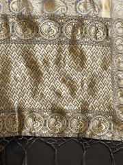 SMSAREE Charcoal Designer Wedding Partywear Kanjeevaram Art Silk Hand Embroidery Work Bridal Saree Sari With Blouse Piece YNF-29547