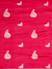 SMSAREE Pink Designer Wedding Partywear Kanjeevaram Art Silk Hand Embroidery Work Bridal Saree Sari With Blouse Piece YNF-29612