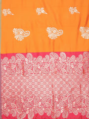SMSAREE Mustard Designer Wedding Partywear Kanjeevaram Art Silk Hand Embroidery Work Bridal Saree Sari With Blouse Piece YNF-29618