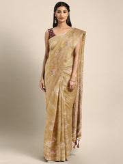 SMSAREE Mustard Designer Wedding Partywear Kanjeevaram Art Silk Hand Embroidery Work Bridal Saree Sari With Blouse Piece YNF-29661