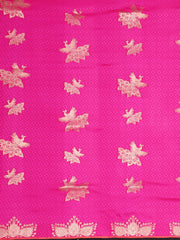 SMSAREE Pink Designer Wedding Partywear Kanjeevaram Art Silk Hand Embroidery Work Bridal Saree Sari With Blouse Piece YNF-29680