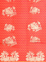 SMSAREE Orange Designer Wedding Partywear Kanjeevaram Art Silk Hand Embroidery Work Bridal Saree Sari With Blouse Piece YNF-29683
